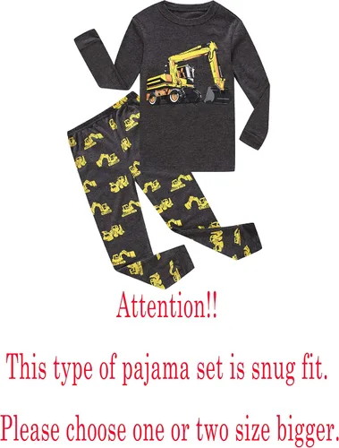 Vista 2 de Family Feeling Conjunto de pijama de 2 piezas para niños y niñas pequeñas, ropa para dormir 100% de algodón