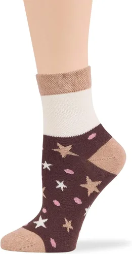 Vista 11 de 7BIGSTARS KINGDOM Women's Cotton Quarter Non-Binding Diabetic Fashion Socks-L-M-4 Pack-Multicolor