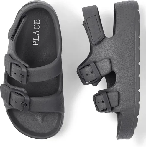 Vista 2 de The Children's Place Unisex-Child and Toddler Boys Buckle Slides with Backstrap Sandal