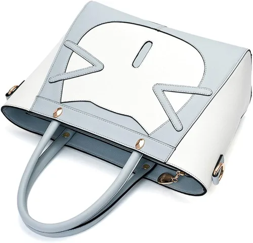 Vista 3 de Mn Sue Lovely Cartoon 2d gato bolso de piel grande bolso de hombro asa superior bolso bandolera para niñas Lady