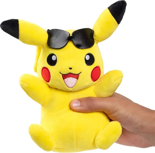 Vista 6 de Pokémon Pikachu - Peluche de vacaciones de 8 pulgadas, con licencia oficial, auténtica figura de peluche suave, regalo para niños, niñas, mayores