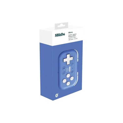 Vista 5 de 8Bitdo Micro Bluetooth Gamepad Pocket-sized Mini Controller for Switch, Android, and Raspberry Pi, Supports Keyboard Mode (Blue)