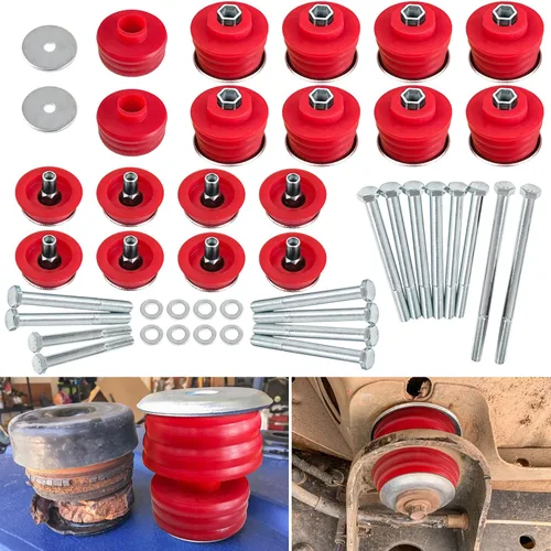Vista 9 de KF04060BK Kit de buje de montaje de cuerpo para Ford F250 F350 Super Duty 2008-2016 2WD 4WD Montajes de cabina de cuerpo de poliuretano y fundas