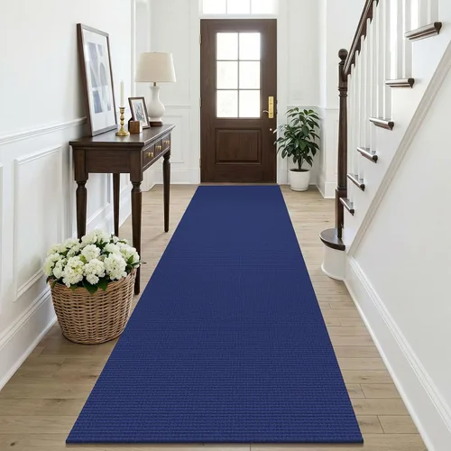 Vista 251 de KOZYFLY - Tapete para puerta de interior, lavable, pequeña, antideslizante, con respaldo de goma, felpudo de algodón para el hogar, color negro
