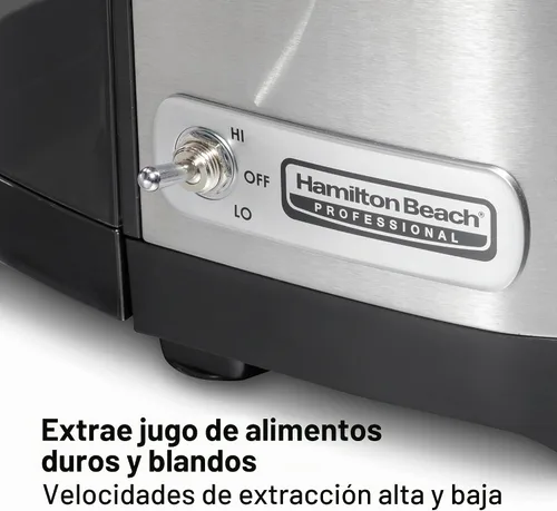 Vista 9 de Hamilton Beach Professional Máquina exprimidora, extractor centrífugo, con súper canal de 3.5 pulgadas para frutas y verduras enteras, herramienta