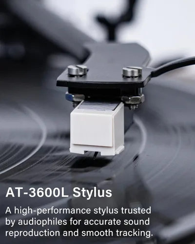 Vista 4 de Annesburg Reproductor de Discos de Vinilo, Tocadiscos Bluetooth con Altavoces Incorporados para Discos de Vinilo, Alta Fidelidad con Transmisión por