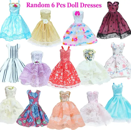 Vista 2 de Mini vestido de bola de 6 piezas para muñeca de 11.5 pulgadas