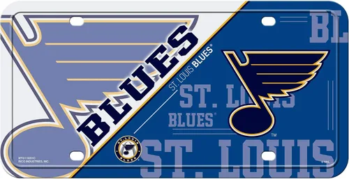 Vista 30 de Rico Industries NHL Hockey Split Metal Auto Tag 6" x 12" - Great for Truck/Car/SUV