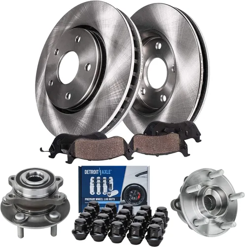 Vista 41 de Detroit Axle - Rotores de freno para Nissan NV2500 NV3500 NV1500 NV1500 2012-2021, repuesto de rotores de freno de disco: rotor delantero de 14.17