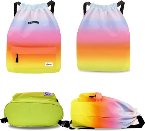 Vista 2 de Bolsa impermeable con cordón para ir al gimnasio o la playa, o practicar deportes, unisex