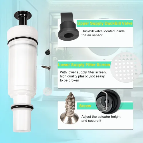 Vista 4 de Kit de cartucho de repuesto para Sloan Flushmate C-100500-Kit, kit de cartucho de válvula de descarga C-100500-K, compatible con sistema de tanque