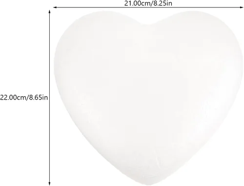 Vista 5 de VALICLUD Corazón grande de espuma de poliestireno en forma de corazón para manualidades, modelado, corazones de espuma floral para pintura de ramos