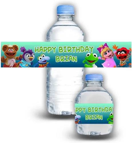 Vista 9 de Calcomanías impermeables para botellas de agua para niños, personalizables, paquete de 12 (coches)