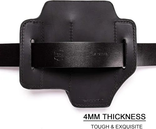 Vista 3 de Gentlestache Funda de cuero para Leatherman Multitool - Organizador de bolsillo EDC con soporte para llaves y funda de linterna, color negro