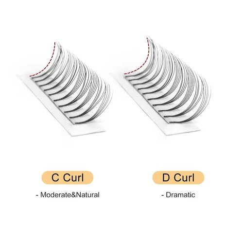 Vista 31 de QUEWEL Extensiones de Pestañas Prehechas en Ventilador, Extensiones de Pestañas Prehechas 3D de 0.07mm de Grosor, Rizado C, 8mm de Volumen