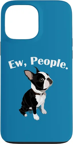 Vista 24 de Funny Mens Womens Kids Cartoon Ew People Bostie Dog Lover Case for iPhone 17