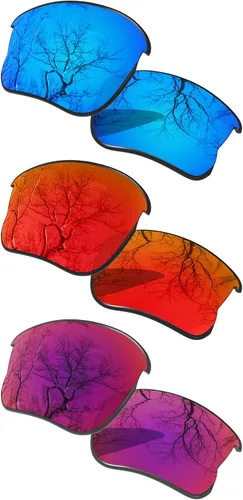 Vista 21 de ToughAsNails Juego de 3 lentes polarizadas de repuesto para Oakley Flak Jacket XLJ Pack