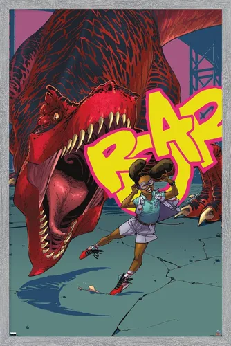 Vista 13 de Trends International Marvel Moon Girl & Devil Dinosaur - Póster de pared de rugido, 22.4 pulgadas de largo x 14.7 pulgadas, versión enmarcada