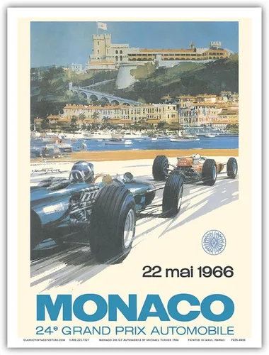 Vista 9 de Póster del 24º Gran Premio de Mónaco de 1966 - Circuit de Mónaco