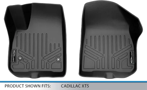 Vista 4 de MAXLINER - Juego de alfombrillas de primera fila, color negro, compatibles con Cadillac XT5 2017-2025