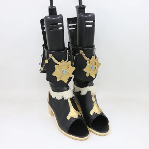 Vista 3 de COSGOGO Genshin Impact Collei - Zapatos de cosplay para Halloween, carnaval, fiesta, traje de mujer, zapatos de cosplay de anime, juego de rol