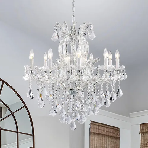 Vista 18 de Candelabros modernos de cristal para comedor, pequeños cristales para dormitorio, comedor, pasillo, isla de cocina, baño, armario