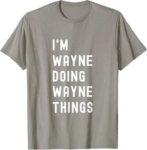 Vista 31 de Camiseta I'm Wayne Doing Wayne Things, Negro