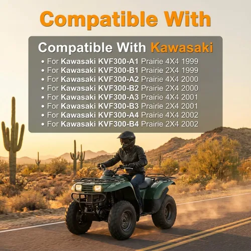 Vista 2 de Carburador para Ka.wasaki KVF300 KVF 300 Prairie 300 2X4 4X4 1999-2002 ATV KVF300B KVF300A OE # 15003-1437 con kit de herramientas de limpieza