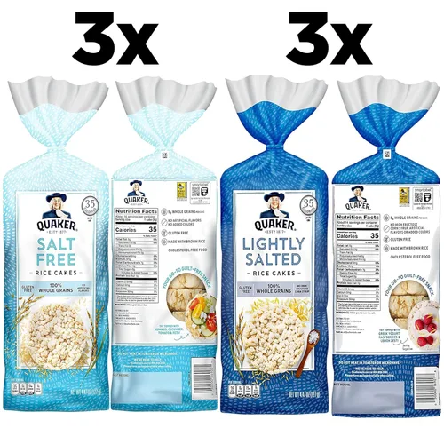 Vista 3 de Quaker crujientes de arroz, paquete con 6 variedades de sabores