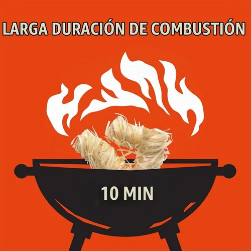 Vista 2 de Arrancadores de fuego, 50 unidades de arrancadores de fuego naturales para parrilla y carbón, iniciadores de fuego para chimenea, hoguera y fogatas