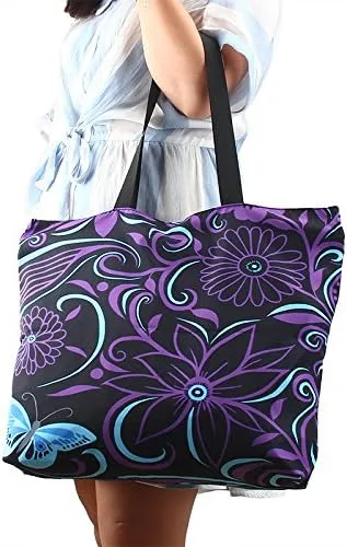 Vista 8 de Bolso de viaje para la playa con zíper, para mujer, plegable, impermeable, para la noche