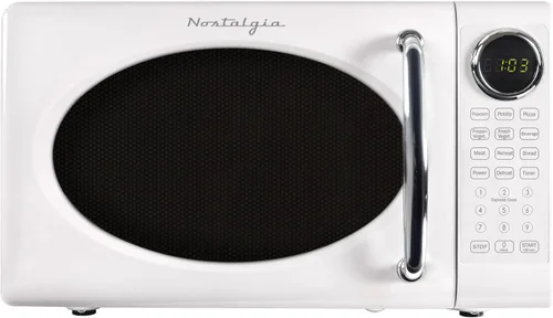 Vista 13 de Nostalgia Retro - Horno de microondas para encimera - Incluye 12 ajustes preprogramados y reloj digital - 0.9 pies cúbicos - 800 vatios - Amarillo