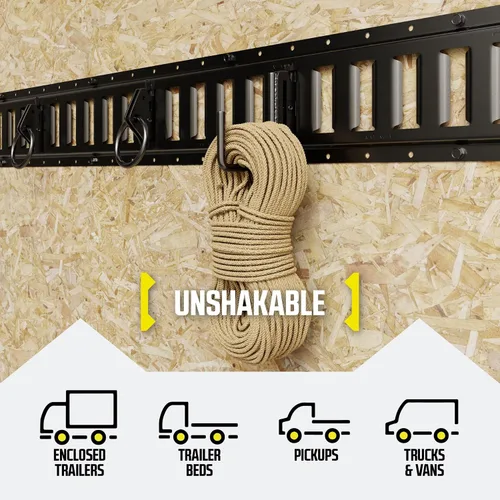Vista 5 de DC Cargo - Ganchos J de pista E (5,08 cm - Paquete de 4) - Accesorios verticales de pista E - Ganchos para colgar para su sistema de riel de pista E