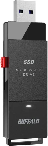 Vista 10 de BUFFALO SSD externo de 500GB - Compatible con PS4 / PS5 / Windows/Mac - USB-C - USB-A - USB 3.2 - Unidad de estado sólido externa - SSD-PG500U3B