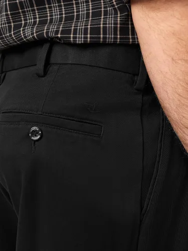 Vista 5 de Dockers - Pantalones para hombre, ajuste holgado, cómodos, caqui, plisados Negro Metal