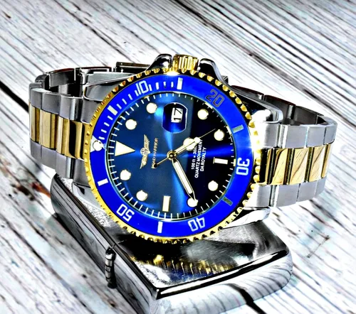 Vista 2 de ROAD WARRIOR Relojes de lujo de cuarzo para hombre, luminosos, cristal de zafiro de acero inoxidable., Mecánico