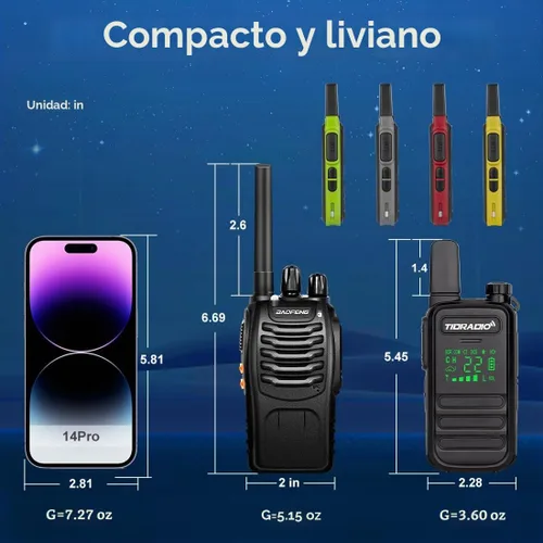 Vista 12 de TIDRADIO TD-M11 Plus Walkie Talkies Long Range,Waterproof/Dustproof,AI Noise Reduction,Web/APP Bluetooth Programming,NOAA,VOX,22CH,for