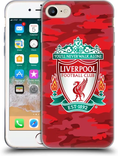 Vista 58 de Head Case Designs Funda de gel con licencia oficial del Liverpool Football Club Away Colourways Crest Camou [protección de grado militar] compatible