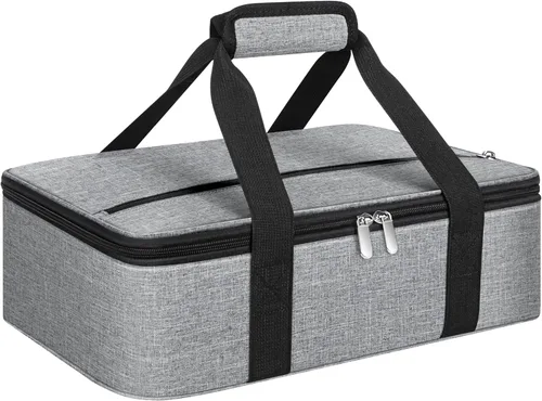 Vista 21 de Porta cacerolas aislado, porta ollas portátil para alimentos calientes o fríos, bolsa de lasaña para almuerzo para fiestas de comida, se adapta a