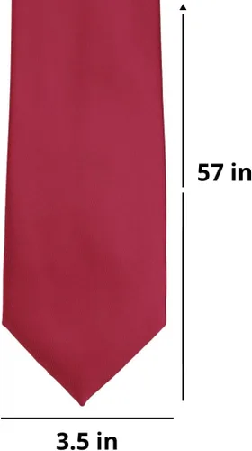 Vista 493 de tiemart Corbata de color sólido para hombre Longitud estándar