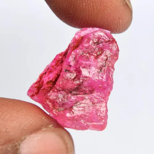 Vista 2 de Piedra preciosa de rubí rojo en bruto 11.00 Ct Natural Raw Raw Certified Red Ruby Stone, Gema, africano - rubí rojo