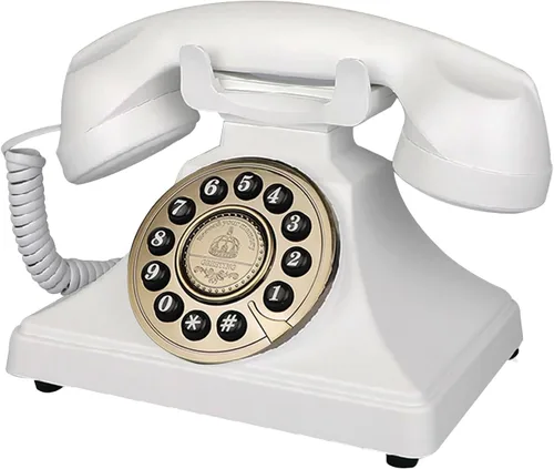 Vista 12 de Teléfono vintage con cable, teléfonos fijos retro para el hogar, teléfono de trabajo antiguo de una sola línea con timbre fuerte para personas Negro