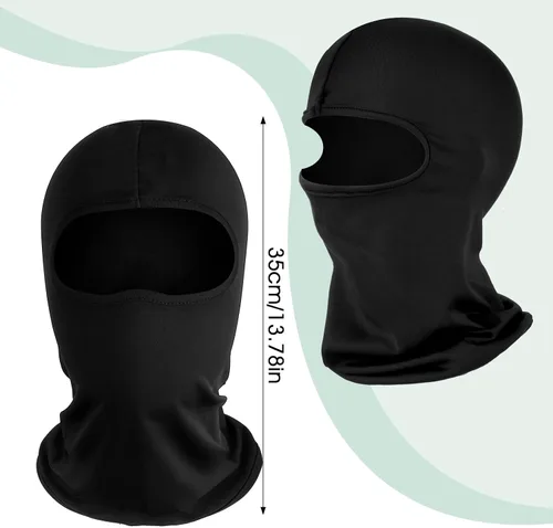 Vista 2 de 2 pasamontañas de esquí para hombres y mujeres, máscara ajustable para invierno, resistente al viento, pasamontañas, protección solar, transpirable