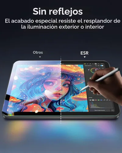 Vista 8 de ESR Paquete de 2 protectores de pantalla Armorite para iPad mini 7ª/6ª