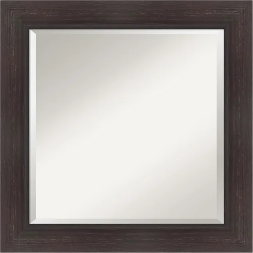 Vista 45 de Amanti Art Espejo de baño marrón para sobre lavabo, espejo rectangular de 24x20 Caleb Brown para tocador, marco rústico pequeño de estilo campestre