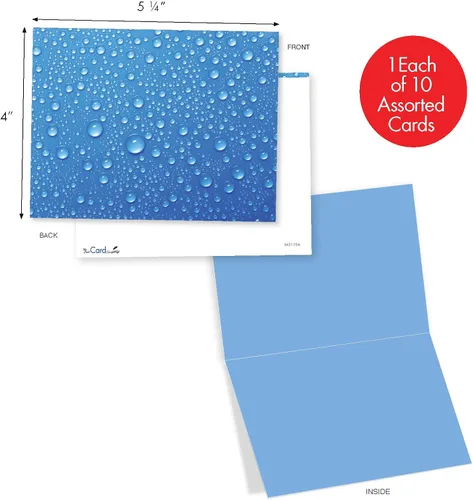 Vista 2 de The Best Card Company - 10 tarjetas en caja para todas las ocasiones con sobres (4 x 5.12 pulgadas) - Coloridas, divertidas tarjetas de notas