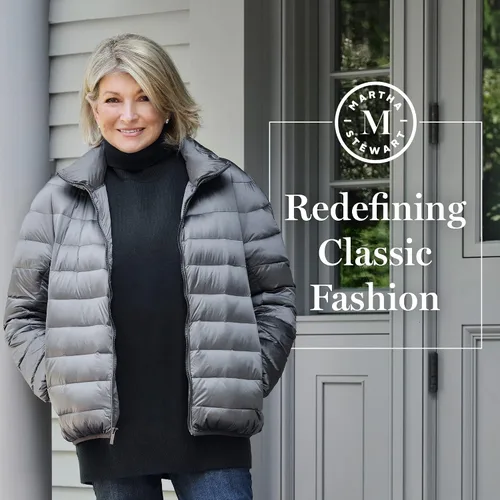 Vista 3 de MARTHA STEWART Everyday Packable Jacket - Down Jacket with Hidden Pocket Zippers - Great for Daily Wear