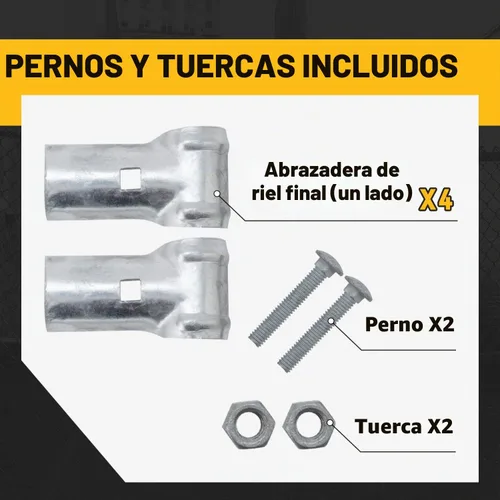 Vista 5 de VIVIDA Abrazaderas de riel de extremo de 1-3/8" x 1-3/8" 2 piezas, Abrazaderas de panel de enlace de cadena T, Conectores T de tubería galvanizada