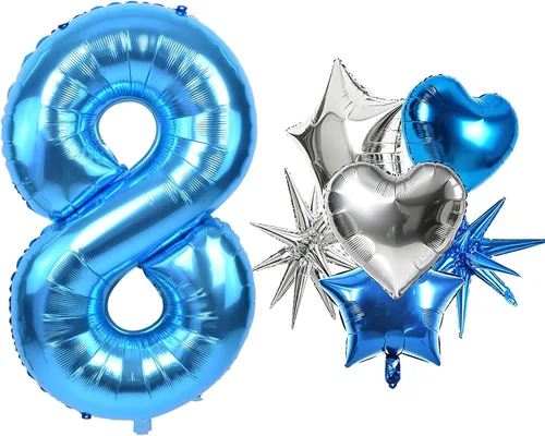 Vista 157 de Toniful - Globos de helio grandes de números del 0 al 9 de 40 pulgadas, color negro, globos digitales de número 0, globos de papel de aluminio