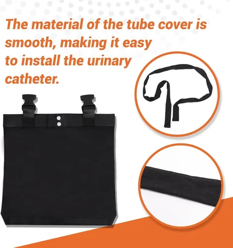 Vista 5 de Funda para bolsa de drenaje de orina para bolsas de catéter - Funda impermeable para bolsa de catéter Foley con correa para el hombro - Soporte